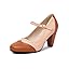 Elerhythm Mary Jane - Zapatos de tacón con lazo para mujer, estilo