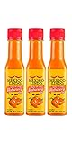 Mexico Lindo Red Habanero Hot Sauce | Real Red Habanero Chili Pepper | 78,200 Scoville Level | Enjoy with Mexican Food, Seafood & Pasta | 4.5 Fl Oz Bottle (Pack of 3)