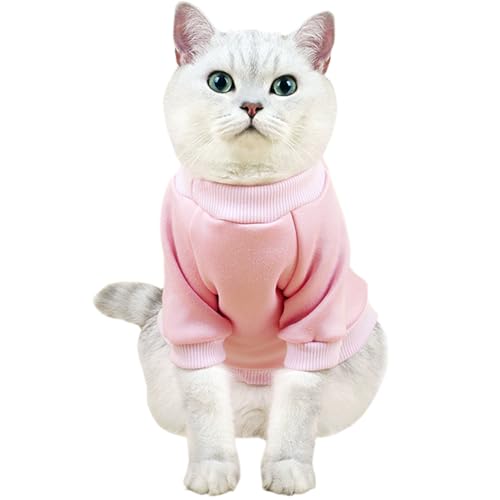Image of Soft Puppy Sweater for Small Dogs Winter Knit Pullover, Pink XS | Elastic Cuffs Pet Clothes, Holiday Party Matching, Fall Winter Daily Outfit, Soft Breathable Machine Washable Sweatshirt