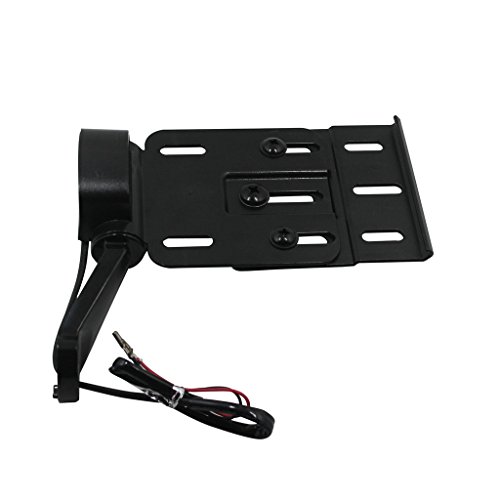 HDBUBALUS Black Adjustable License Plate Side Mount Bracket with LED Light Fit for Harley Sportster 883 1200 48 XL 04-UP by HDBUBALUS - Image 4