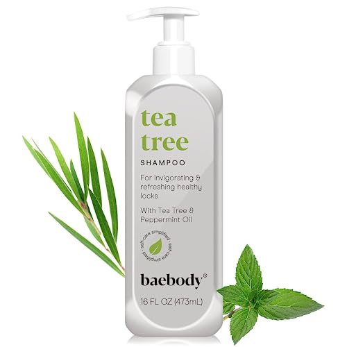 Baebody Award Winning Tea Tree Shampoo - Clarifying Shampoo For Build-Up, Dry Scalp Shampoo For Oily...