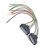 Downhill 2 PCS Car Throttle Body Pigtail Connector, Six-Plug Throttle Position Sensor Connector, Six-Wire TPS Wiring Harness Plug, OEM #90980-11858, Universal for Most Cars, SUVs, Trucks (Black)