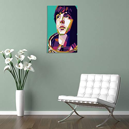 ASDYO Paul McCartney Poster abstrait sur toile Motif groupe de rock des Beatles 50 x 75 cm - Les Beatles, Paul McCartney, John Lennon, RIngo Starr, George Harrison ASDYO Paul McCartney Poster abstrait sur toile Motif groupe de rock des Beatles 50 x 75 cm – Image 6