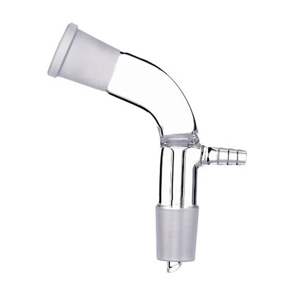 Tubo receptor de vacío de 105 grados for destilación de laboratorio, de vidrio, calibre 14, 19 y 24 mm.(24-24)