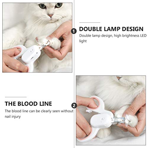 Cortador de unhas Balacoo para gatos com luz de LED Detector de urina para animais de estimação, fer