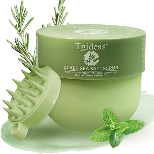 Sea Salt Scalp Scrub, Rosemary Scalp Exfoliator Shampoo, 2-in-1 H...