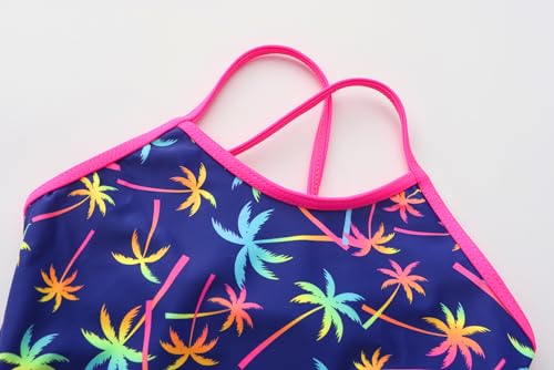 Image of Girls One Piece Bathing Suit Mermaid Printed Beach Swimwear