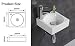 Lavabo ovalado de pared para guardarropa, lavabo de cerámica para cuarto de...