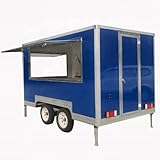 Customized Food Truck Trailer, Mobile Food Trailer Truck Full Kitchen Concession Food Trailer for Sale, Ice Cream Cart for Business Hot Dog Carts for Commercial Use (3.5 * 2.1 * 2.35m)