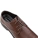 Imagen de Hitmars Zapatos Vestir Hombres Oxford Cuero Artificial Cordones Derby Calzado Hombre Formal Comercio Zapatos Traje Clásico HW2-Marrón EU43