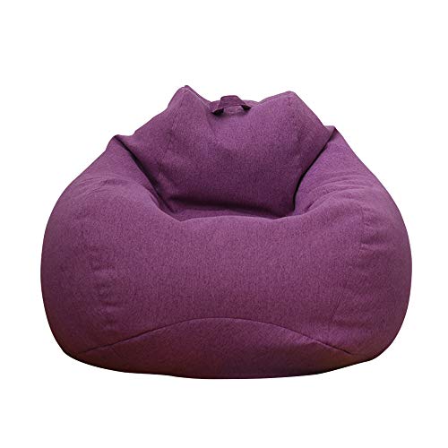 Pouf a forma di pera per adulti e bambini, pouf classico, poltrona a sacco per interni ed esterni, pouf senza imbottitura, grande, fodera per pouf a forma di pera, colore: malva, taglia XL