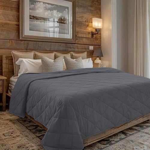 Image of Homesmart 50 lbs Weighted Blanket Queen Size, Extra Heavy Blanket for Adults, Ultra Soft Fabric, 92x88, Grey