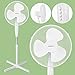Aigostar Daisy - Ventilador de pie silencioso, 3 velocidades, diámetro 45 cm,...
