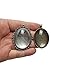 Shxstore 20 Counts Oval Bezels Pendant Trays with 20 Counts Glass Cabochon Round Dome Tiles for Jewelry Making, 40 Counts