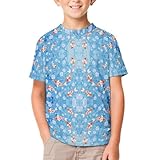 こいのぼりバブル 3 キャラクター プリント柄 子ども用 シャツ ポリエステル ショートスリーブ 男の子 女児 キッズ Tシャツ おしゃれ 面白い かわいらしい シンプル ラウンドネック 通気性 トップス プレゼント