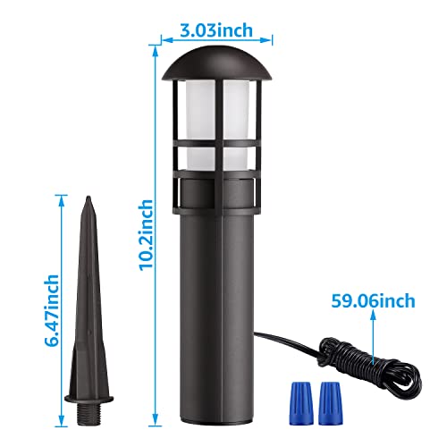 Leonlite 24-Pack Led Landscape Pathway Light, 3W 12V Ac/Dc Low Voltage Path Lighting Cri90+, Ip65 Waterproof, Non-Dimmable, Etl Listed, Bronze Aluminum Housing, 4000K Cool White #TOP5