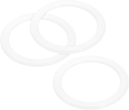 MECCANIXITY Junta de sellado para cafetera, anillo de silicona blanca de repuesto 2.205x2.874x0.130 in para cafetera de aluminio de 6 tazas, paquete
