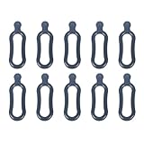 Yundxi 10pcs Bicycle Silicone Strap, Bike Light Rubber Mount Band, Universal Bike Holding Straps for Bike Light Flashlight Cellphone and More (Short O Rings)