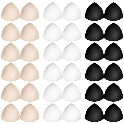 18 Pairs Bra Pads Inserts Removable Triangle Push Up Cups Breast Enhancers Inserts for Women Sports Bras Swimwear Yoga