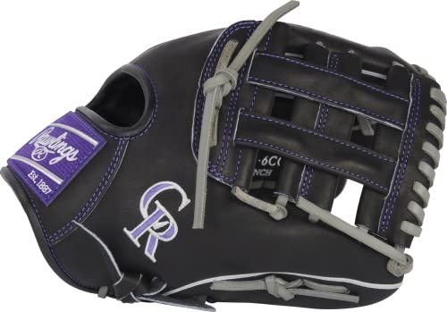 Rawlings | HEART OF THE HIDE MLB Team Logo Glove | Colorado Rockies | 11.5" - Pro H-Web -  PRO204-6COL
