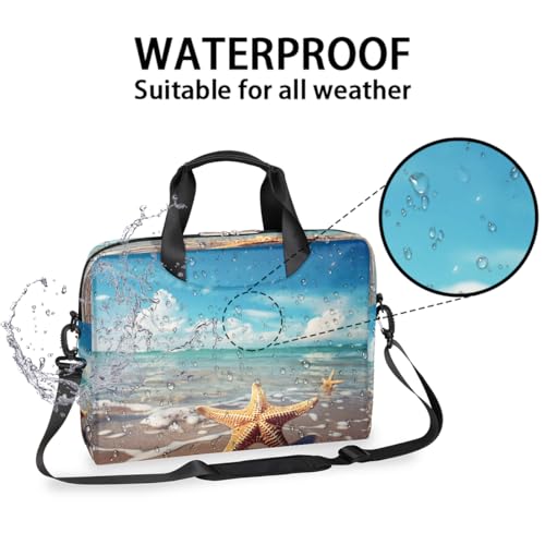 Maletín para laptop con estrella de mar 15.6 pulg. miniatura 3