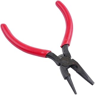 Round Concave Pliers for Jewelry Making Wire Looping Tool Carbon Steel Handcrafted Beading Pliers for DIY Bracelet Earring Repair 125mm