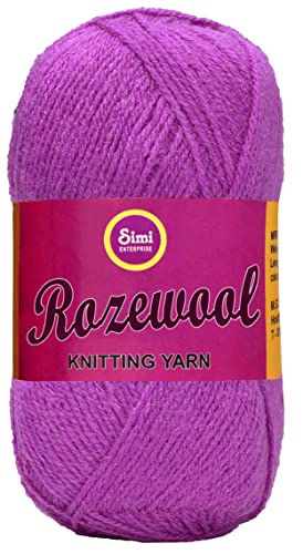 Image of Rosemary Purple 200 GMS Wool Ball Hand Knitting Wool /Art Craft Soft Fingering Crochet Hook Yarn, Needle Knitting Yarn Thread Dyed-TB Art-FII