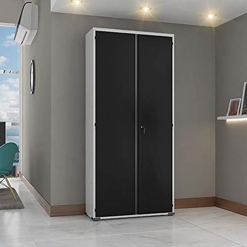 Armário Aço 2 Portas Multiuso Escritorio 4 Prateleiras EA301