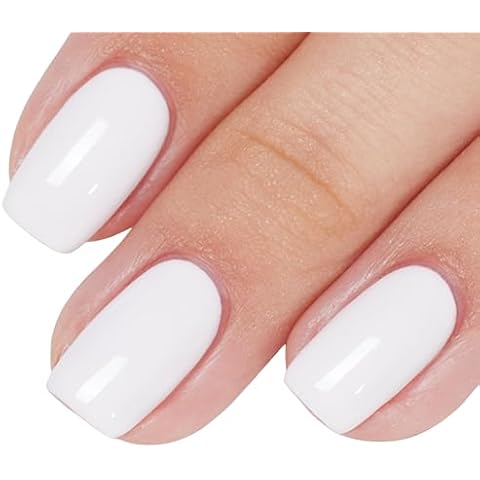 MEMEDA Gel Nail Polish 8ml Pure White Color Soak Off Gel Polish for Nail Art Manicure Salon Design Decoration at Home Nail Lamp Needed Cover