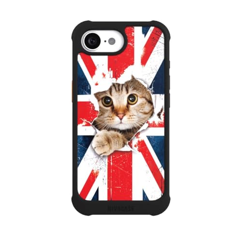 Coque antichoc iPhone 16e MagSafe NIVOmax protection blindée motif Angleterre