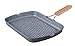 EN-226140 Bistecchiera Antiaderente Rivestimento in Pietra grigia, con Manico Pieghevole 36X24 cm