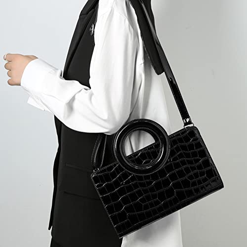 Image of ZLMBAGUS Women Vintage Flap Tote Top Handle Satchel Handbags PU Leather Clutch Purse Shoulder Bag