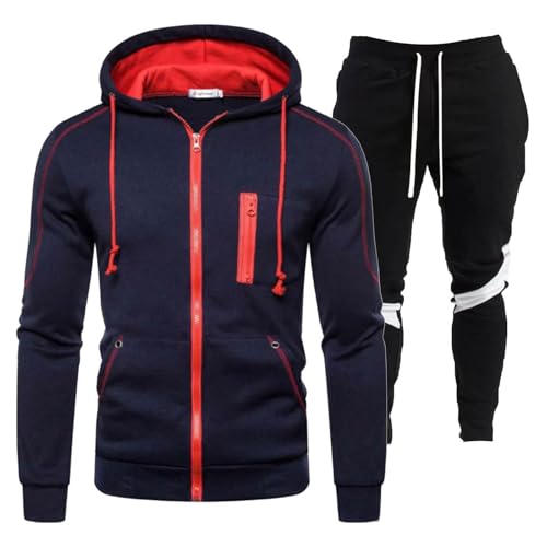 Pantalon de survêtement homme noir et chemise longue manches longues pour loisirs et voyages