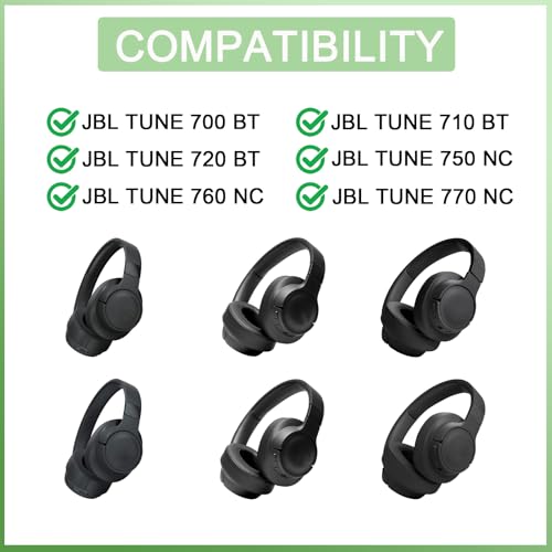 Coussinets pour JBL Tune 700 710 720 750 760 770 Blancs - 3