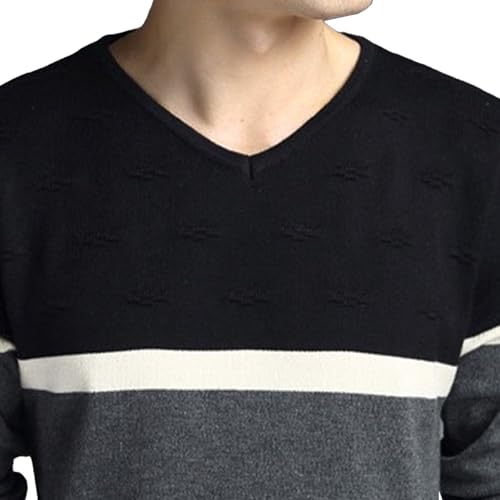Mens Pullovers Sweater Tops V Neck V Neck Slim Fit Knitted Sweaters for Men Long Sleeve Pullover Bottoming Sweater2