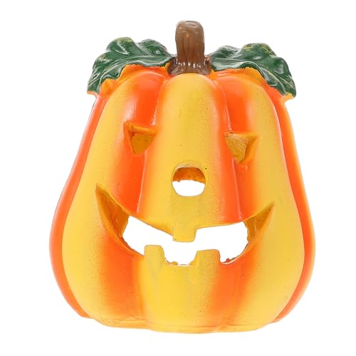 Happyyami Resin Kürbisform Reptilienversteck Naturgetreues Aquarium Ornament Für Reptilien-habitate Für Skorpione Geckos Und Andere Reptilien Halloween Dekoration