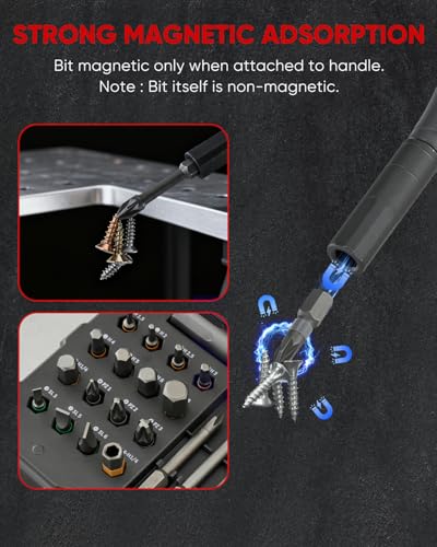 Image of Saker 66 in 1 Magnetic Screwdriver Set,Multi Bit Ratcheting Screwdriver Set with Detachable Handle Portable Repair Tool Kit for Furniture, Electronics, Bike, DIY, Computer,Christmas Gifts