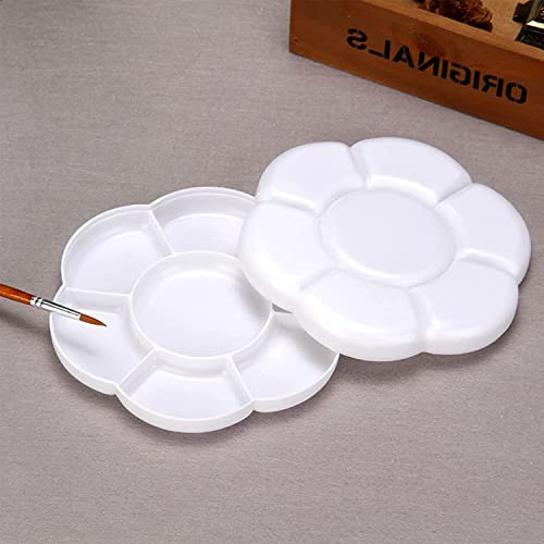 Luckstar Paint Palette, 1Pc Plastic Plum Blossom Shaped Paint Palette Color Mixing Tray Paint Mixer Art Tool For Artist #TOP3