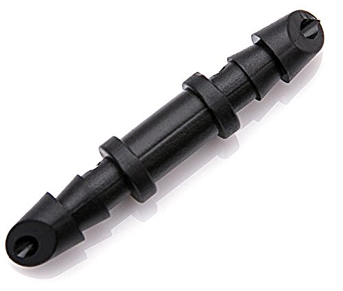 5Mm Universal Double Barbed Adapter Coupling Hard Plastic Hose Double-Way Connector,4/7Mm Tube Quick Connect Water Hose Fitting (Black,10Pcs) #TOP13