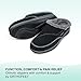 Orthofeet Women's Orthopedic Black Faux Fur Lined Charlotte Slippers, Size 8