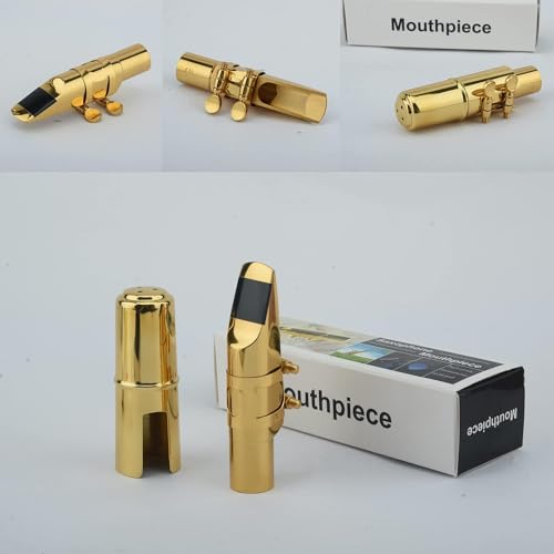 Alto Sax Saxophone Mouthpiece w/Cap & Ligatures, Brass Metal Eb Alto Sax Mouthpieces 5C for Saxophone Professionals and Beginners (6C) by YtotY - Image 9