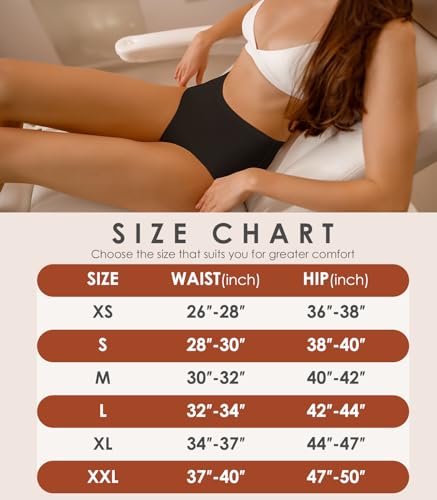 Image of Kalapa Seamless Womens Underwear High Waisted No Show Briefs Silky Stretch Breathable Full Coverage Ladies Panties Multi Pack