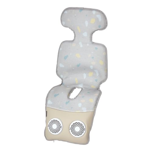 LOWYA ロウヤ ベビーカー シート 夏 冷感 ファン付き チャイルドシート 扇風機 夏用 送風 ひんやり かわいい テラゾー