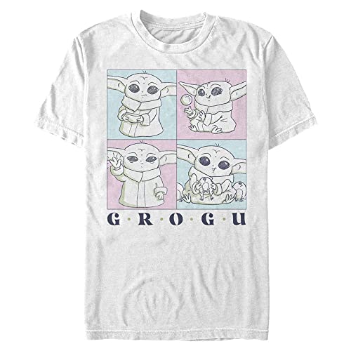 T-shirt Grogu Star Wars homme vêtement coton col rond haut imprimé coupe droite