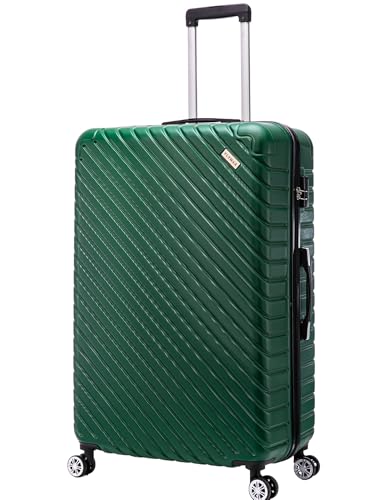 FLYMAX 32" Extra Large Suitcase 4 Wheel Lightweight Suitcases Luggage Hard Shell ABS Travel Case Hold Check in Fits 23kg - 35kg + 3 Digit Lock + 1 Year Warranty 125 Litre Capacity