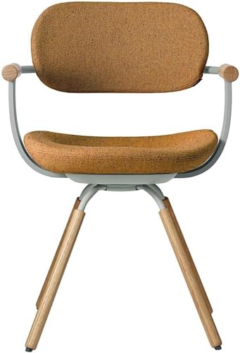 イトーキ バーテブラ03 公式ストアモデル (vertebra03)[ お客様組立品 ( かんたん組立 ) / 4本脚 回転 木タイプ/オークライト CD張地:Y2/ディープイエロー 本体:L4/ペールオリーブ / 柴田文江氏デザイン / 日本製 ] オフィスチェア デスクチェア ダイニングチェア KG