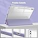 Fintie Hybrid Slim Case for Samsung Galaxy Tab S10 Plus 2024 / S9 FE Plus 5G 12.4 Inch 2023 with S Pen Holder, Shockproof Cover with Clear Transparent Back Shell, Auto Wake/Sleep, Lilac Marble