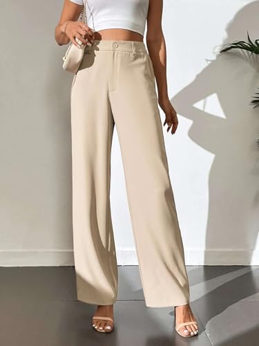 Image of Elendra Women Lycra - Bootcut Trousers Pant Wide Leg