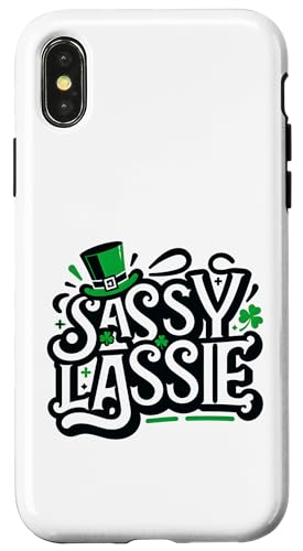 St Patricks Day Sassy Lassie womens Carcasa para iPhone X/XS