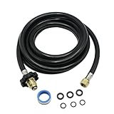 6FT Propane Torch Hose for Connection Weed Burner Heating Torch, G3/8”-19 Left Hand Thread, 350 PSI, POL...